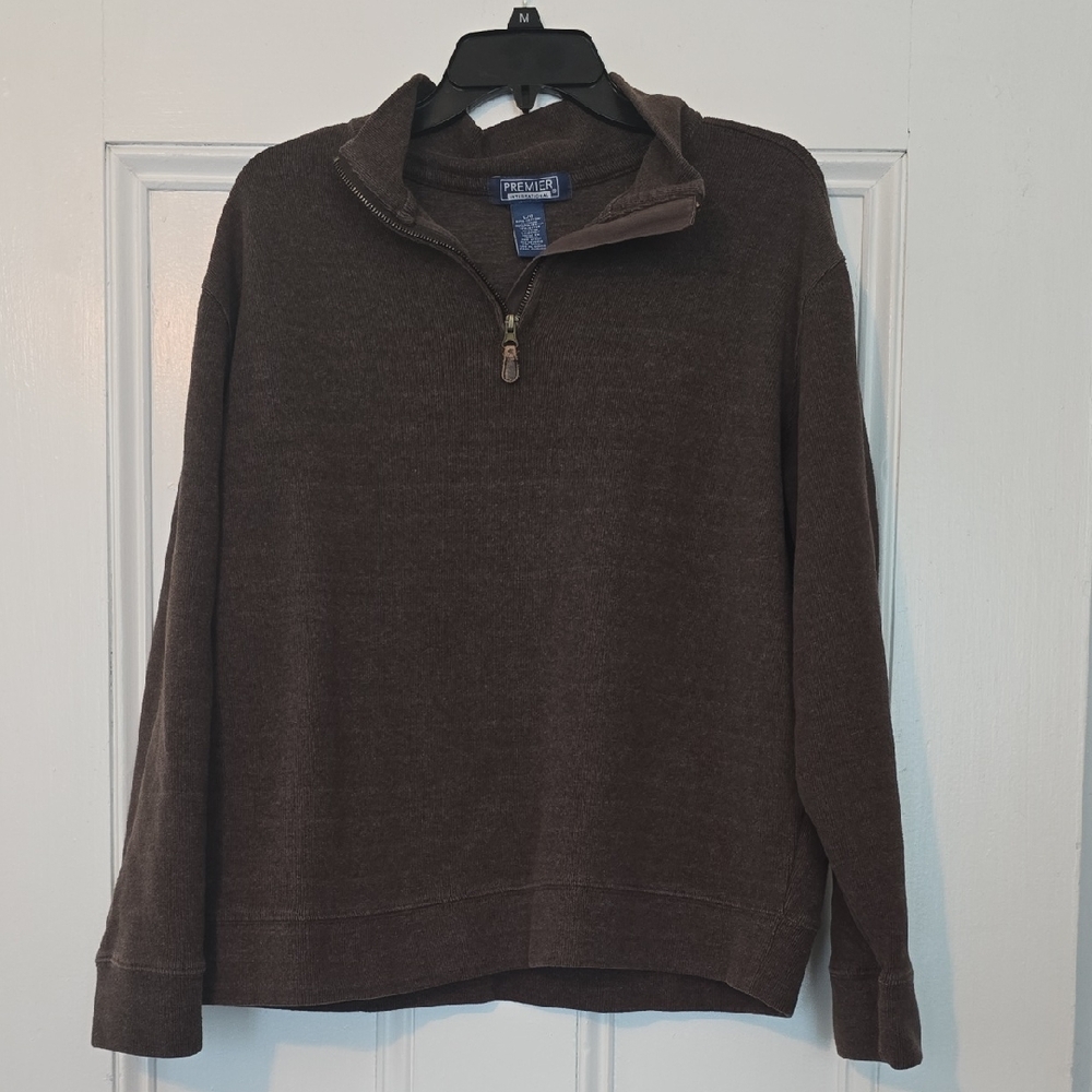 Premier Brown Zip Up Sweater